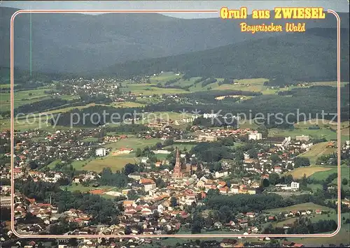 Zwiesel Niederbayern Bayerischer Wald, Luftaufnahme / Zwiesel /Regen LKR