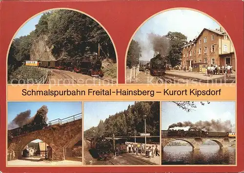 Kipsdorf Schmalspurbahn Freital Hainsberg Kurort Bahnhof Bruecke Kat. Altenberg