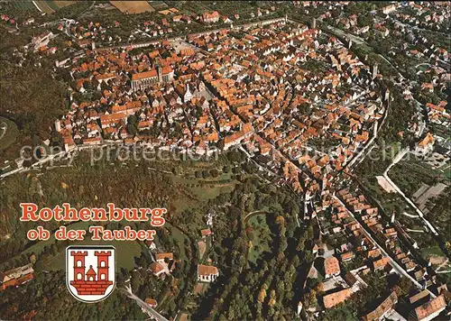 Rothenburg Tauber Fliegeraufnahme / Rothenburg ob der Tauber /Ansbach LKR