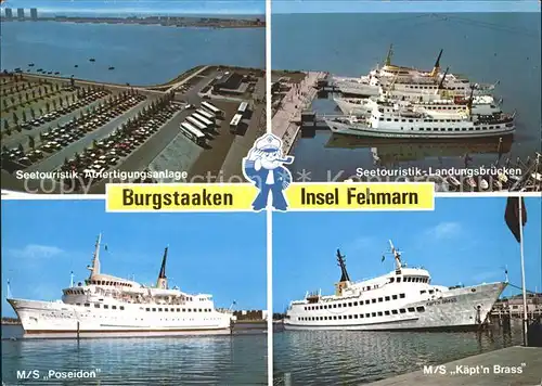 Flensburg Insel Fehmarn Seetouristik Lanungsbruecken Poseidon Kaeptn Brass Kat. Flensburg