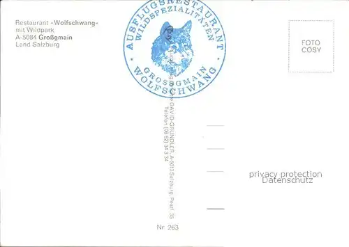 Grossgmain Wildpark Wolfschwang Kat. Bad Reichenhall