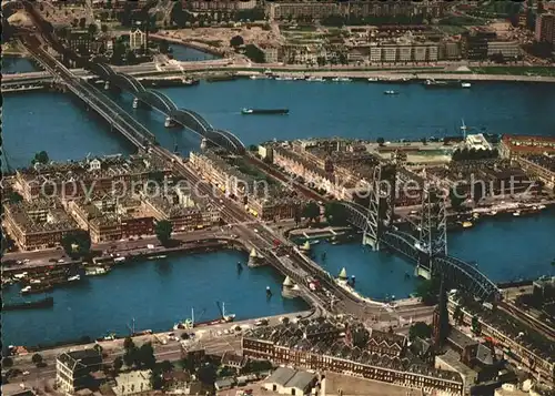 Rotterdam Fliegeraufnahme Maasbruecken Kat. Rotterdam