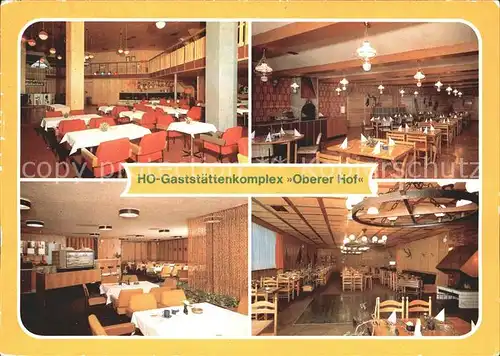 Oberhof Thueringen HO Gaststaettenkomplex Oberer Hof Kat. Oberhof Thueringen