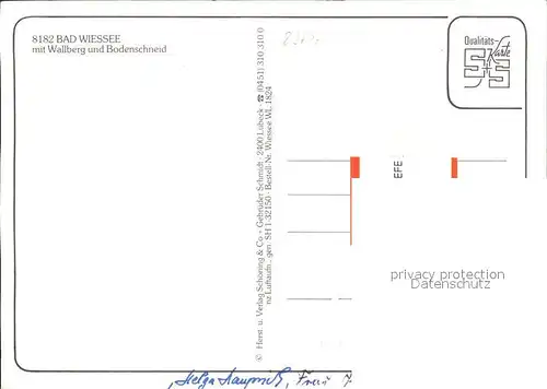 Bad Wiessee Wallberg Bodenschneid Kat. Bad Wiessee