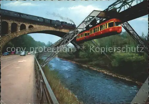 Wuppertal Sonnborner Bruecke Schwebebahn Kat. Wuppertal