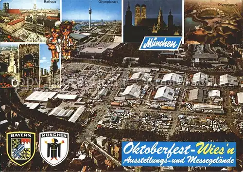 Muenchen Oktoberfest Wies n Fliegeraufnahme Kat. Muenchen