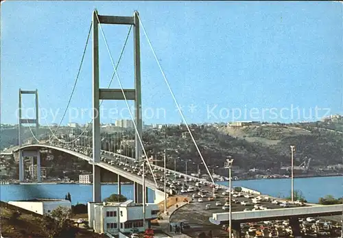 Istanbul Constantinopel The Bosporus Bridge from Beylerbeyi Kat. Istanbul