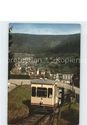 Wildbad Schwarzwald Bergbahn zum Sommerberg Kat. Bad Wildbad