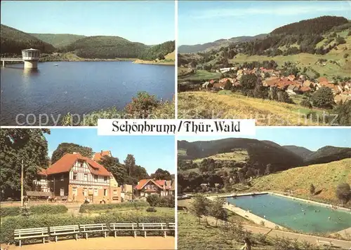 Schoenbrunn Schleusegrund Talsperre Schwimmbad Erholungsheim / Schleusegrund /Hildburghausen LKR
