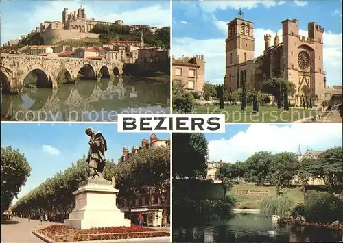 Beziers Capital du Vignoble Languedocien Bruecke Kathedrale Kat. Beziers