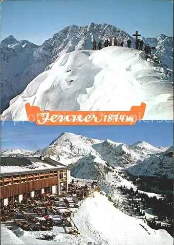 Jenner Berchtesgaden Gipfel mit Watzmann Jennerhaus Kat. Berchtesgaden