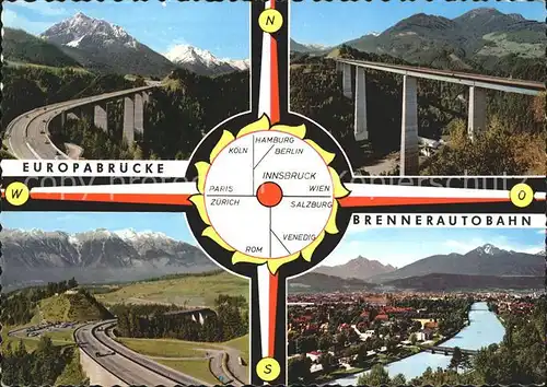 Brenner Autobahn Europabruecke Fliegeraufnahme Kat. Tannheim