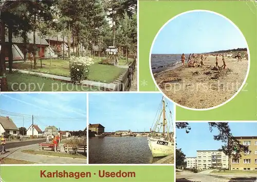 Karlshagen Strand Hafen Kat. Karlshagen Usedom