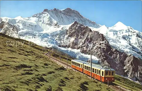 Kleine Scheidegg Wengen mit Jungfrau und Silberhorn Jungfraubahn Kat. Scheidegg Kleine