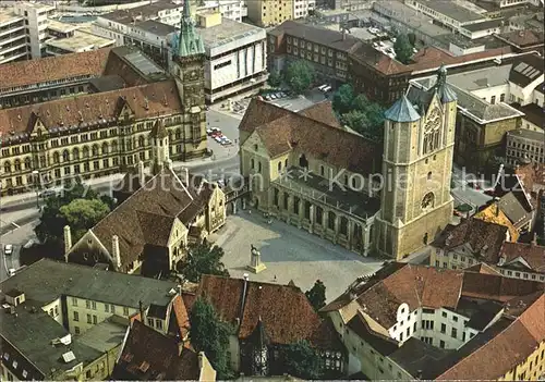 Braunschweig Fliegeraufnahme Burgplatz und Rathaus Kat. Braunschweig