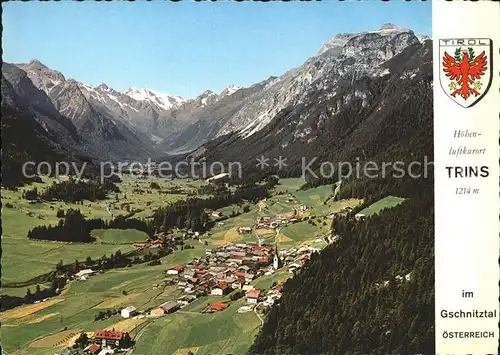 Trins Innsbruck Gschnitztal Fliegeraufnahme Kat. Trins