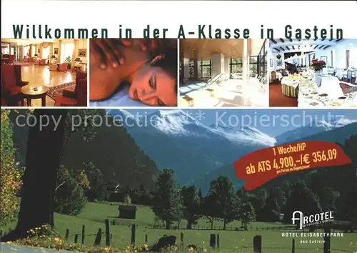 Bad Gastein Arcotel Hotel Elisbethpark Kat. Bad Gastein