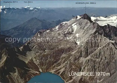 Luenersee Vorarlberg Schesaplana Ringelspitze Toedi Totalhuette Kat. Vandans