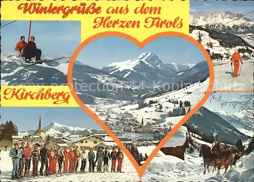 Kirchberg Tirol Ski Pferdekutsche Sessellift Kat. Kirchberg in Tirol