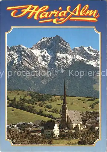 Maria Alm Steinernen Meer Kirche Alpen Kat. Maria Alm am Steinernen Meer