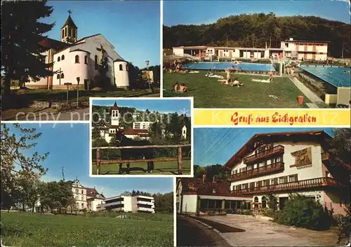 Eichgraben Pferd Kirche Schwimmbad Gasthof Wienerwald Kat. Eichgraben