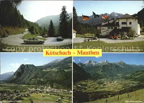 Koetschach Mauthen Kaernten Gailbergstrasse Gasthof Buzzi Oberdrauburg Drautal Kat. Koetschach Mauthen