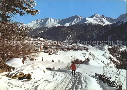 Serfaus Tirol Teilansicht Alpen Wanderweg Kat. Serfaus