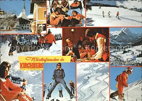 Kirchberg Tirol Ski Kirche Restaurant Skispuren Kat. Kirchberg in Tirol
