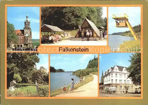 Falkenstein Vogtland Rathaus Talsperre Schlossfelsen  Kat. Falkenstein Vogtland