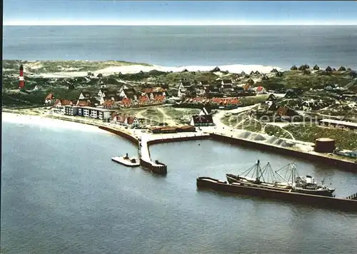 Hoernum Sylt Lastkahn Hafen Leuchtturm Fliegeraufnahme Kat. Hoernum (Sylt)