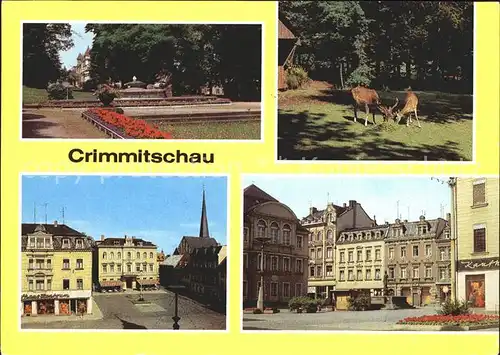 Crimmitschau Friedenspark Sahnpark Hotel Haus Einheit Markt Kat. Crimmitschau
