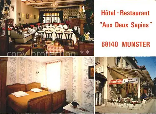 Munster Haut Rhin Elsass Hotel Restaurant Aux Deux Sapins Kat. Munster