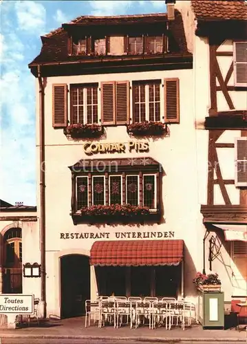 Colmar Haut Rhin Elsass Restaurant Unterlinden  Kat. Colmar