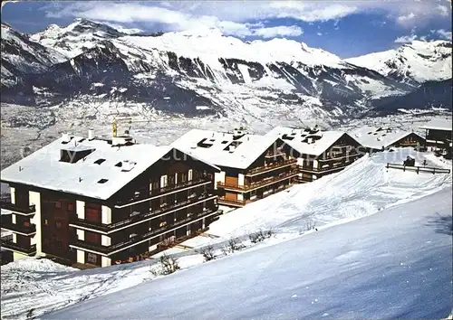 Veysonnaz Au fond les Alpes Bernoises Kat. Veysonnaz