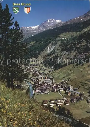 Saas Grund mit Rothorn Kat. Saas Grund