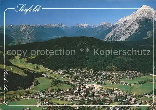 Seefeld Tirol Fliegeraufnahme gegen Hohe Munde Kat. Seefeld in Tirol
