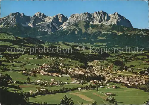 Kitzbuehel Tirol mit Wildem Kaiser Kat. Kitzbuehel