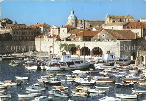 Dubrovnik Ragusa Hafen Boote Kat. Dubrovnik