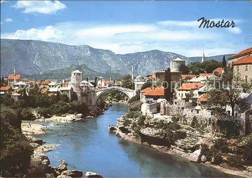 Mostar Moctap alte Steinbruecke Kat. Mostar