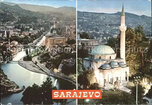 Sarajevo mit Moschee di Alipasa Kat. Sarajevo