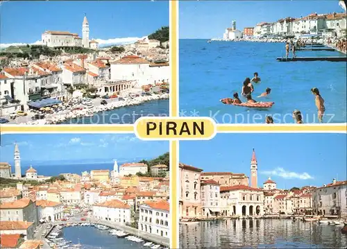 Piran Hafen Baden Altstadt Kat. Piran