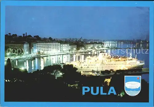 Pula Hafen Dampfer Kat. Pula