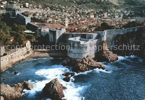 Dubrovnik Ragusa Fliegeraufnahme Stadtmauer Kat. Dubrovnik