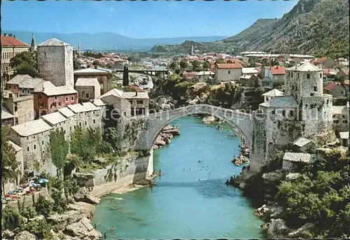 Mostar Moctap alte Steinbruecke Kat. Mostar