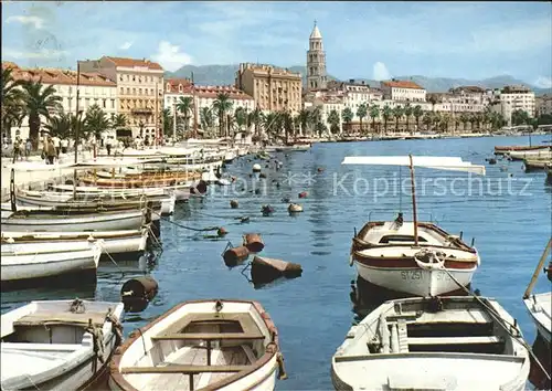 Split Spalato Hafen Boote Kat. Split