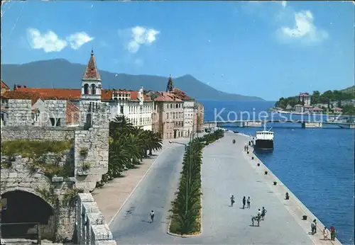 Trogir Trau Promenade Hafen Kat. Trogir