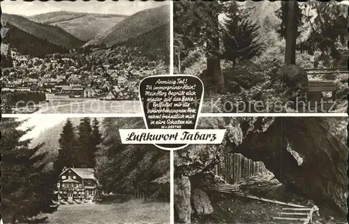 Tabarz Gedicht Wald Gasthaus Teilansicht Kat. Tabarz Thueringer Wald