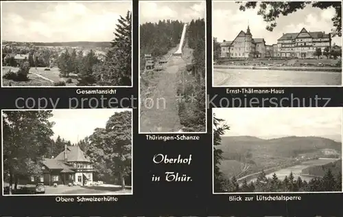 Oberhof Thueringen Thueringen Schanze Ernst Thaelmann Haus Luetschetalsperre Obere Schweizerhuette Kat. Oberhof Thueringen