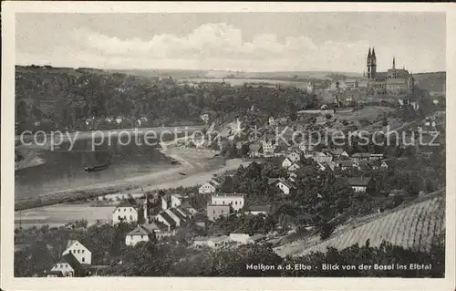 Meissen Elbe Sachsen Elbtal Burg  Kat. Meissen