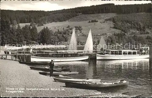 Titisee Anlegebruecke Segelboot  Kat. Titisee Neustadt